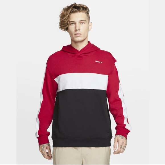 Men’s Hurley Color Blocked Pullover Hoodie - Picture 1 of 9